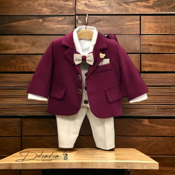 Costum Răzvan | Burgundy Beige