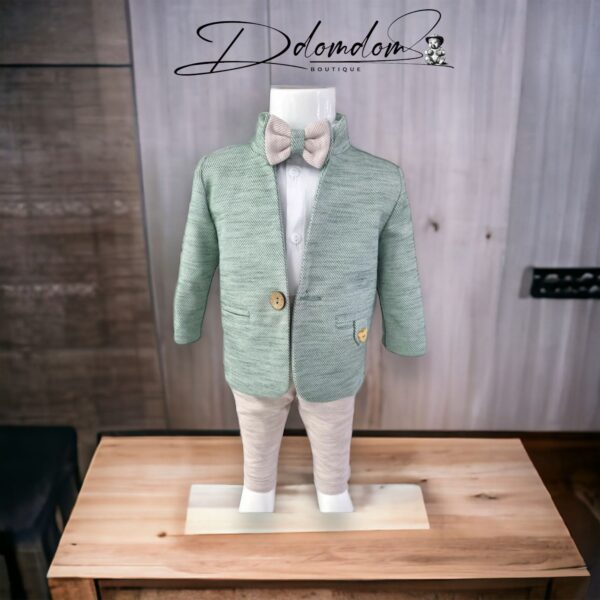 Costum, trusou și lumânare | Dominic Green Mint Beige